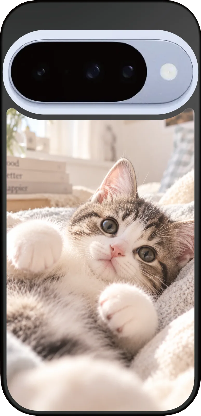 子猫の写真をプリントしたオリジナルスマホケース（Pixel 10）